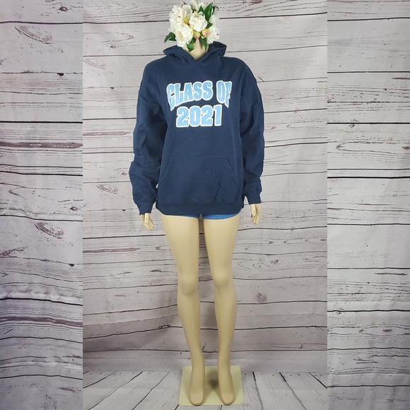 gildan navy blue large hoodie sweatshirt ( 5 for $20 ) - Picture 2 of 8